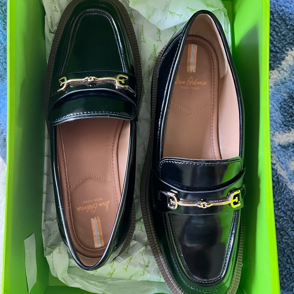 Sam Edelman Black Leather Loafers